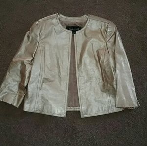 Gold leather Ellen Tracy jacket